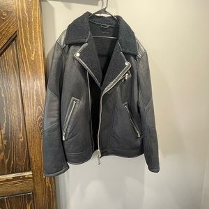 Men’s navy blue A/X AUTHENTIC Armani Exchange Moto jacket size large